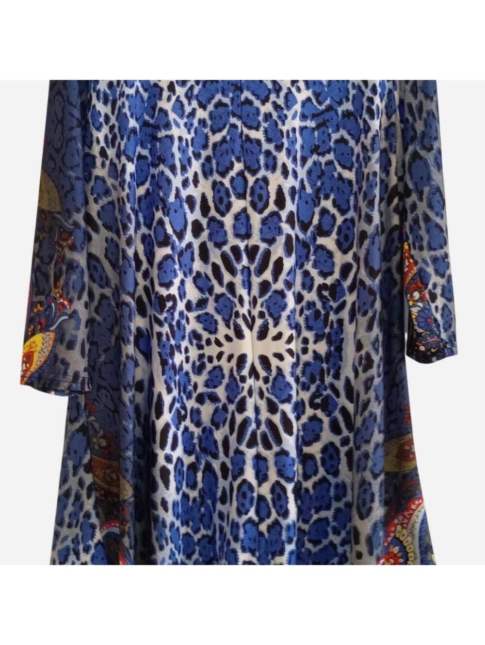 Boho Paisley Animal Print Handkerchief Tunic | White Mark 1XL - Picture 4 of 8